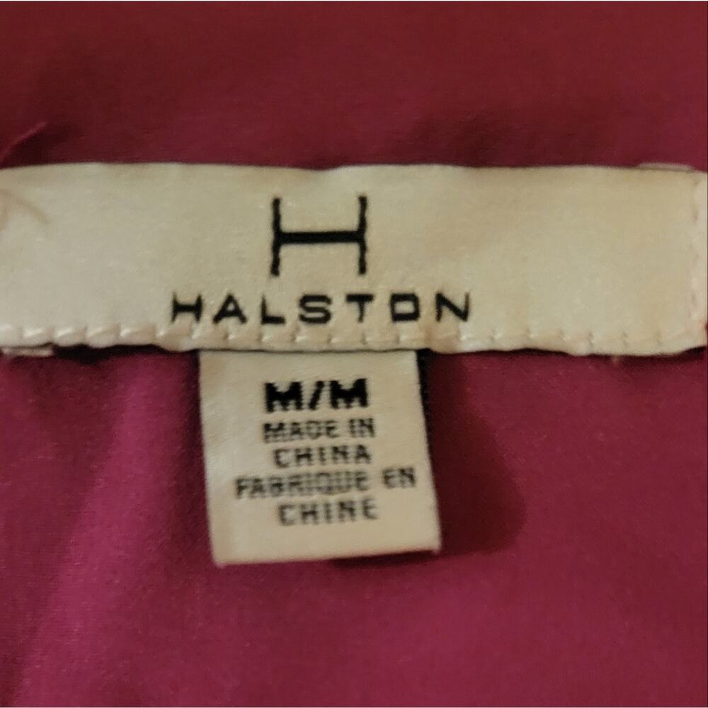 Halston Fuchsia Bell Sleeve V-Neck Dress Size Medium - Picture 8 of 8